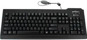 Seal Shield Silver Seal Keyboard Long Cable - Cable Connectivity - USB Interface - 104 Key - English (US) - QWERTY Layout - Computer - Membrane Keyswitch - Black