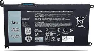 Dell YRDD6 NMC Battery For Select Latitude/ Inspiron/ Vostro Laptop Models - 3-cell - Lithium-ion - 42Wh - 11.4 Volts