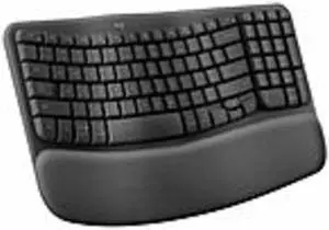 Logitech Wave Keys Keyboard - Wireless Connectivity - Bluetooth - 32.81 ft - USB Interface - ChromeOS, Windows 10, Windows 11, Mac OS X 11.0 Big Sur, Linux, iPadOS 14, iOS 14, Android 9.0 - ...