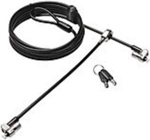 Kensington MicroSaver 2.0 Keyed Twin Laptop Lock - Keyed Lock - Black - Carbon Steel - For Notebook