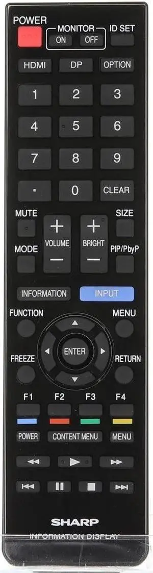 Sharp Device Remote Control - For Monitor