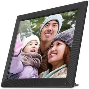 Aluratek AWS217F Digital Photo Frame - 17 Inches - 32 GB - 1280 x 960 - Touchscreen - Built-in Stereo Speakers - Matte Black