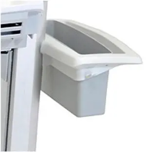 Ergotron 97-565 Storage Basket with Handle Kit - White, Gray - Plastic, Metal