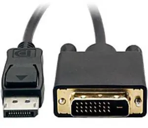 VisionTek 900799 DisplayPort to SL DVI 1.8M Active Cable (M/M) - DisplayPort to SL DVI-D Active Cable - DP to DVI Cable Male to Male 1.8 meter 6ft (1920x1080) 60 Hz