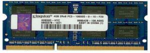 Dell KX830D-HYC 4GB Memory Module - 2Rx8 - DDR3 SDRAM - SO-DIMM - 1333 MHz - CL9 - 204-Pin - Non-ECC - 1.5 Volts