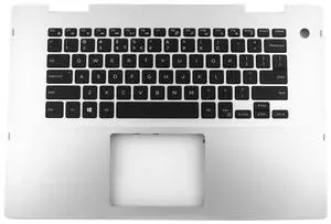 Dell F046K ( 460.0FH03.0002) M18NSC-ubs Backlit Keyboard and Palmrest Assembly with Fingerprint Reader Cut-out - Silver - 80-key - US-English