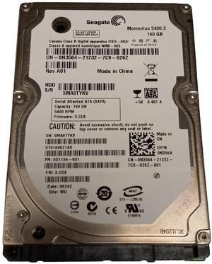 Dell N3564 160 GB Internal Hard Disk Drive - SATA - 1.5 Gbps - 5400 RPM - 2.5 Inches