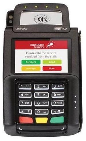 Ingenico Lane 5000 LAN500-USSCN06A Payment Terminal - 3.5 Inches Color Touchscreen - Backlit Keypad