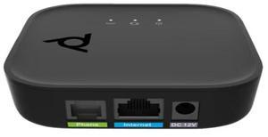 HP Poly ATA 402 2FXS 8F3H5AA Voice Port VoIP Adapter - Black - With Open SIP and Power Supply