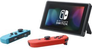 Nintendo HADSKABAA Switch Gaming Console with Neon Blue and Red Joy-Con Controllers - Black