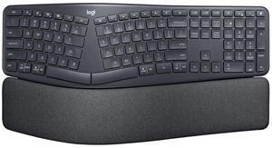 Logitech Ergo K860 for Business (Graphite) - Brown Box - Wireless Connectivity - Bluetooth - 32.81 ft - PC, Mac - AAA Battery Size Supported - Graphite