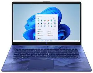 HP 17-cn0204ds 6A2N2UA 17.3 Inches Touchscreen HD+ Laptop - Universe Blue - Intel Core i3-1125G4 11th Generation 2.0 GHz - 12 GB DDR4 - 512 GB Solid State Drive - Windows 11 Home