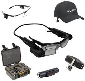 Vuzix M4000 VUZ70002 Smart Glasses and Starter Kit - 12.8 Megapixels Camera Safety Goggles - Mounting Accessories