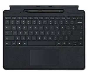 Microsoft Signature Keyboard/Cover Case with Slim Pen 2 for Microsoft Surface Pro 8, Surface Pro X Tablet - Black - Alcantara Exterior Material - 8.9" Height x 11.4" Width x 0.2" Depth