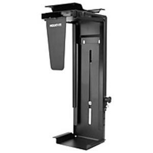 Mount It CPU Under Desk Mount Bracket - Black - 360 Degree Swivel Adjustable Height and Width - Wall Mountable