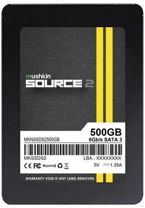 Mushkin Enhanced Edge Memory Source 2 MKNSSDS2500GB 500GB Solid State Drive - 2.5 Inches - SATA 6Gbps - 7 Millimeter