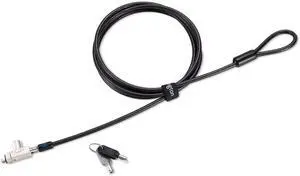 Kensington Slim N17 2.0 K60501L Keyed Security Cable Lock for Wedge-shaped Slots - Black