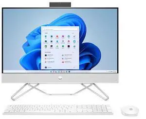 HP 24-cb0062ds 577J9AA 23.8 Inches Touchscreen All-in-One PC - Starry White - Intel Pentium Silver J5040 2.0 GHz - 8GB DDR4 256GB NVMe SSD - LCD - Wi-Fi 6 - Window 11 Home