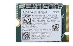 A-Data RWMDR (Adata IM2P33F3-256G2) 512 GB Solid State Drive - M.2 2230 - NVMe - PCI Express 3.0 x4
