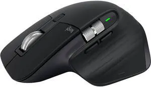 Logitech MX Master 3S - Wireless Performance Mouse with Ultra-fast Scrolling, Ergo, 8K DPI, Track on Glass, Quiet Clicks, USB-C, Bluetooth, Windows, Linux, Chrome (Black) - Darkfield - Wireless - ...