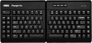 Kinesis KB900-RDQ Wired Keyboard - Black - USB - Cherry MX Silent Red Switches