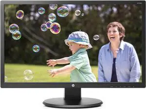 HP 24uh K5A38AA 24-inch LED Backlit Monitor - 16:9 - 1080p (Full HD) - 10000000:1 - 5 ms - VGA, DVI, HDMI - Black