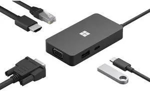 Microsoft Surface Dock 2 - for Notebook/Desktop PC/Smartphone/Monitor/Keyboard/Mouse - 199 W - 6 x USB Ports - USB Type-C - Network (RJ-45) - Wired