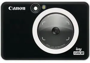 Canon 4520C004 Ivy CLIQ2 Instant Film Camera - 5 Megapixel - CMOS - microSD/microSDHC/microSDX - Micro-USB Input - Optical Viewfinder - Built-in Battery - Matte Black