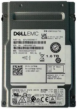 DELL 4TRHM (Kioxia KPM7XVUG1T60) 1.6 TB Solid State Drive - PM7-V Series - Mixed Use - TLC - SAS - Internal - 2.5 Inches - 24 Gbps