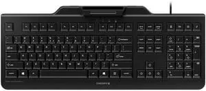 Cherry Secure Board 1.0 JK-A0400EU-2 Wired Keyboard - Black - 108 Keys - US QWERTY - USB-A - Integrated Smart Card Reader