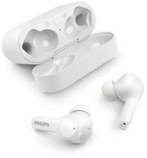 Philips T3217 True Wireless Headphones - White - Dual-mic - Environmental Noise Cancellation (ENC) For Clear Calls - IPX5 Water Resistance