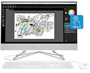 HP 1K0F1AA 24-DF0062DS All-in-One Desktop Computer - 23.8-inch Diagonal FHD Touch Display - 8 GB DDR4-2400 MHz - 256 GB Solid State Drive - Intel Pentium Silver J5040 - 2.0 GHz - 256 GB Solid ...