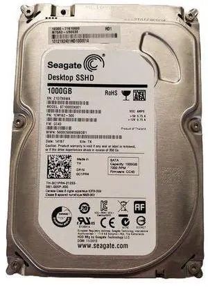 Dell ST1000DX001 C1PR4 1 TB Internal Solid State Hybrid Drive - MLC - 7200 RPM - 64 MB Cache - 3.5 Inches - SATA - 6 Gbps