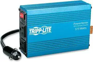 Tripp Lite PV375 375 Watts PowerVerter Car Inverter with 2 Outlets - Blue - Auto Adapter With Cigarette Lighter