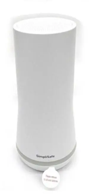 SimpliSafe BS3W 3rd Generation Home Security Base Station With Power Adapter - White