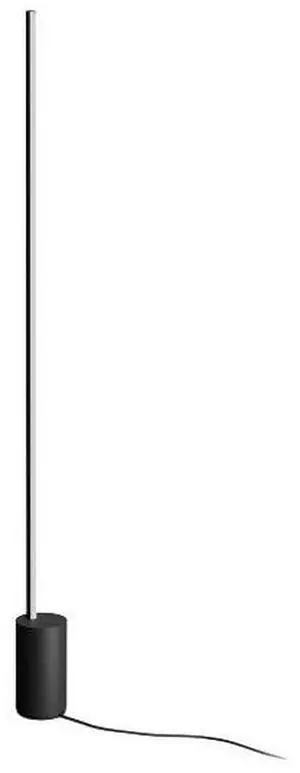 Philips Signe Gradient Floor Lamp - 57.4" Height - 4.4" Width - 1 x 40 W LED Bulb - Dimmable - 2550 lm Lumens - Aluminum - Floor-mountable - Black - for Living Room, Bedroom - Apple HomeKit, ...
