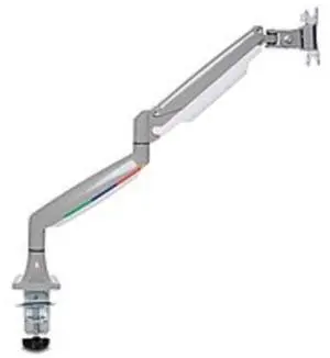 Kensington K55470WW Smartfit One-Touch Height Adjustable Single Monitor Arm - Silver Gray