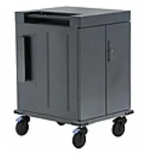Bretford ELMTC30PAC-CG Element Cart 30 - Cool Gray - 30 Unit Device Capacity - Secure Charging Cart - Back Panel Access - Padlock - Not Prewired