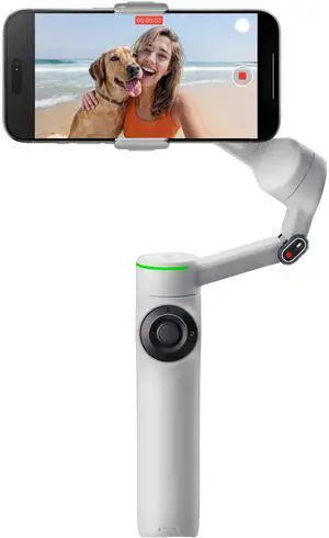 insta360 CINSABQB_FLOW203 Flow 2 Pro Smartphone Handheld Gimbal Stabilizer - Stone Gray - 3-axis AI Powered - Apple Dockit Enablement