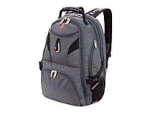 SwissGear Wenger 5977404420 5977 Scansmart Backpack - Fits Up to 17-inch laptop - Padded Shoulder Straps - Reinforced Grab Handle - Back Mesh - Heather Gray