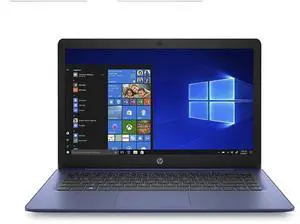 HP 1G0D7UA 14-ds0010ds Stream Laptop - AMD A6-9220e - 1.6 GHz - 4 GB DDR4 RAM - 64 GB eMMC - 14-inch Screen - Bluetooth 5.0 - Windows 10 S-mode - Blue