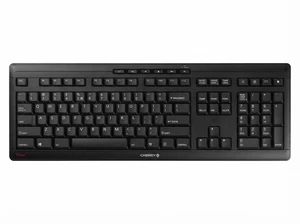 Cherry JK-8550US-2 Stream Wireless USB-A Keyboard - Black - 114-Key - Full-Size - 2.4 GHz - 10 Hot Keys - Plug and Play - 32.81 Feet - Scissors Technology - English (Localization) Cherry JK-8550US-2 Stream Wireless USB-A Keyboard - Black - 114-Key - Full-Size - 2.4 GHz - 10 Hot Keys - Plug and Play - 32.81 Feet - Scissors Technology - English (Localization)