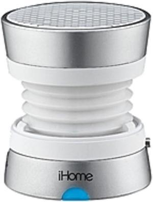 iHome iM71 Speaker System - Portable - Battery Rechargeable - Wireless Speaker(s) - Silver - Bluetooth - USB - LED Indicator, LED Lights