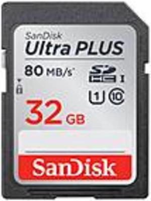 SanDisk SDSDUP-032G-A46 32 GB Ultra Plus SDHC Class 10 UHS-1 Memory Card - 80MB/s