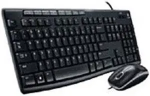 Logitech 920-002714 MK200 Keyboard and Mouse Combo - Wired - Optical - USB - Ambidextrous - Black