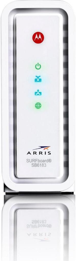 ARRIS Arris SURFboard SB6183 Cable Modem - 1 x Network (RJ-45) - F-type - Gigabit Ethernet - Desktop