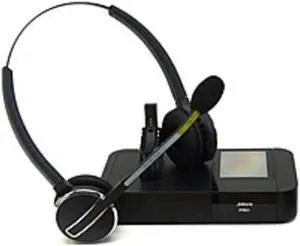 Jabra PRO 9450 Duo NCSA Headset - Stereo - Wireless - DECT - 450 ft - Over-the-head - Binaural - Semi-open - Noise Cancelling Microphone