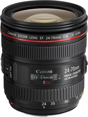 Canon - 24 mm to 70 mm - f/4 - Zoom Lens for Canon EF/EF-S - 77 mm Attachment - 0.70x Magnification - 2.9x Optical Zoom - Optical IS - USM - 3.3"Diameter
