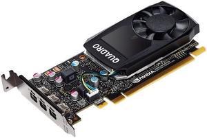 PNY Quadro P400 Graphic Card - 2 GB GDDR5 - Low-profile - Single Slot Space Required - 64 bit Bus Width - Fan Cooler - OpenGL 4.5, DirectX 12, OpenCL, Vulkan 1.0, DirectCompute - 3 x Mini ...