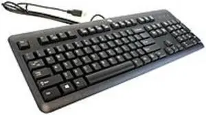 HP 672647-003 KU-1156 USB Wired Keyboard - Black